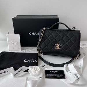 CHANEL Black Caviar Medium Business Affinity Flap Bag W/LGHW